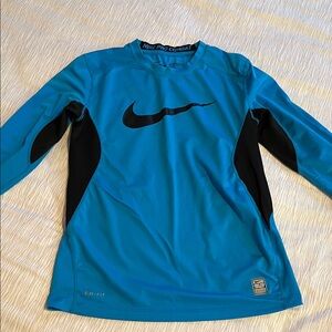 Nike Blue and Black Long Sleeve Shirt